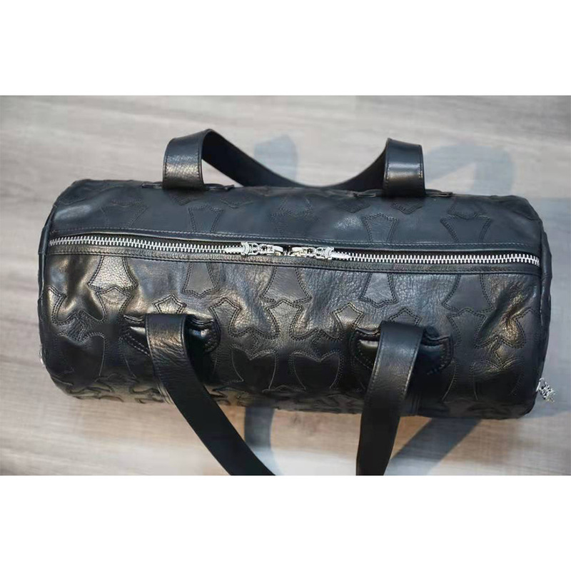 Ch*0me heart duffle bag withsterling silver zipper(40*20*10cm)