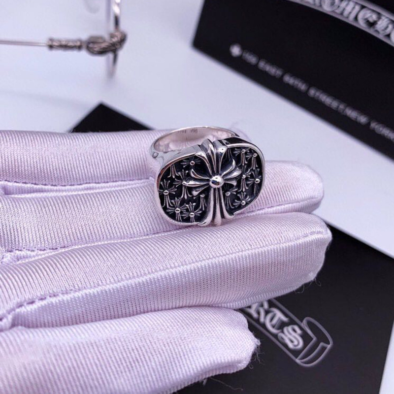 Ch*0me heart multi cemetery cross ring