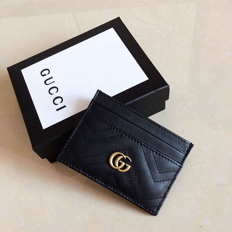 G*u*i marmont black leather card case