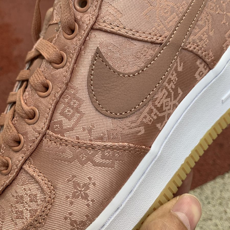 CLOT x Nike Air Force 1 Rose Gold Pink Silk CJ5290 600 Sneakers men women