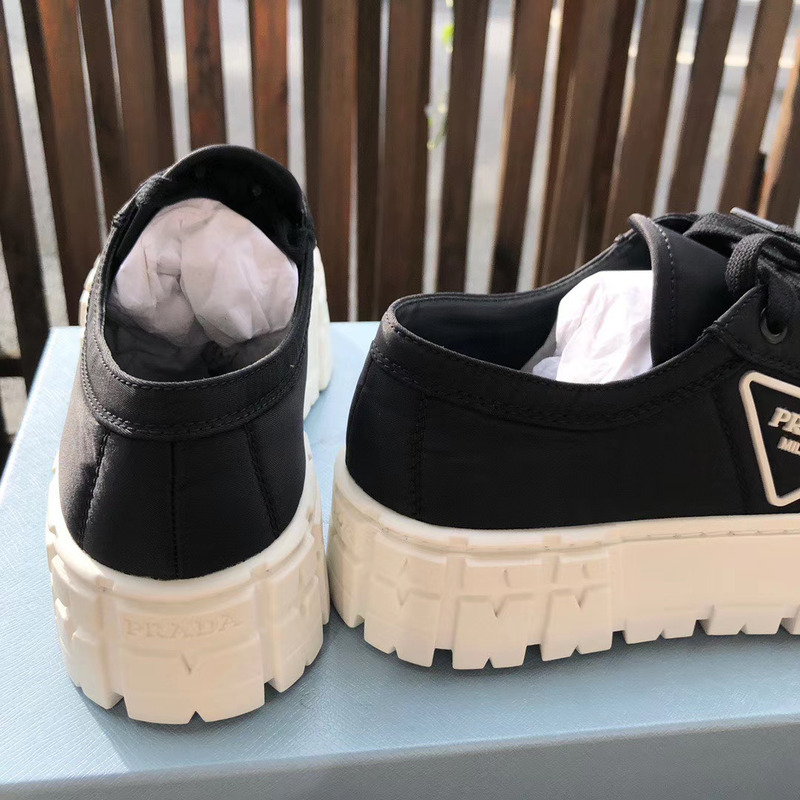 Pra*a triangular logo plaque sneakers
